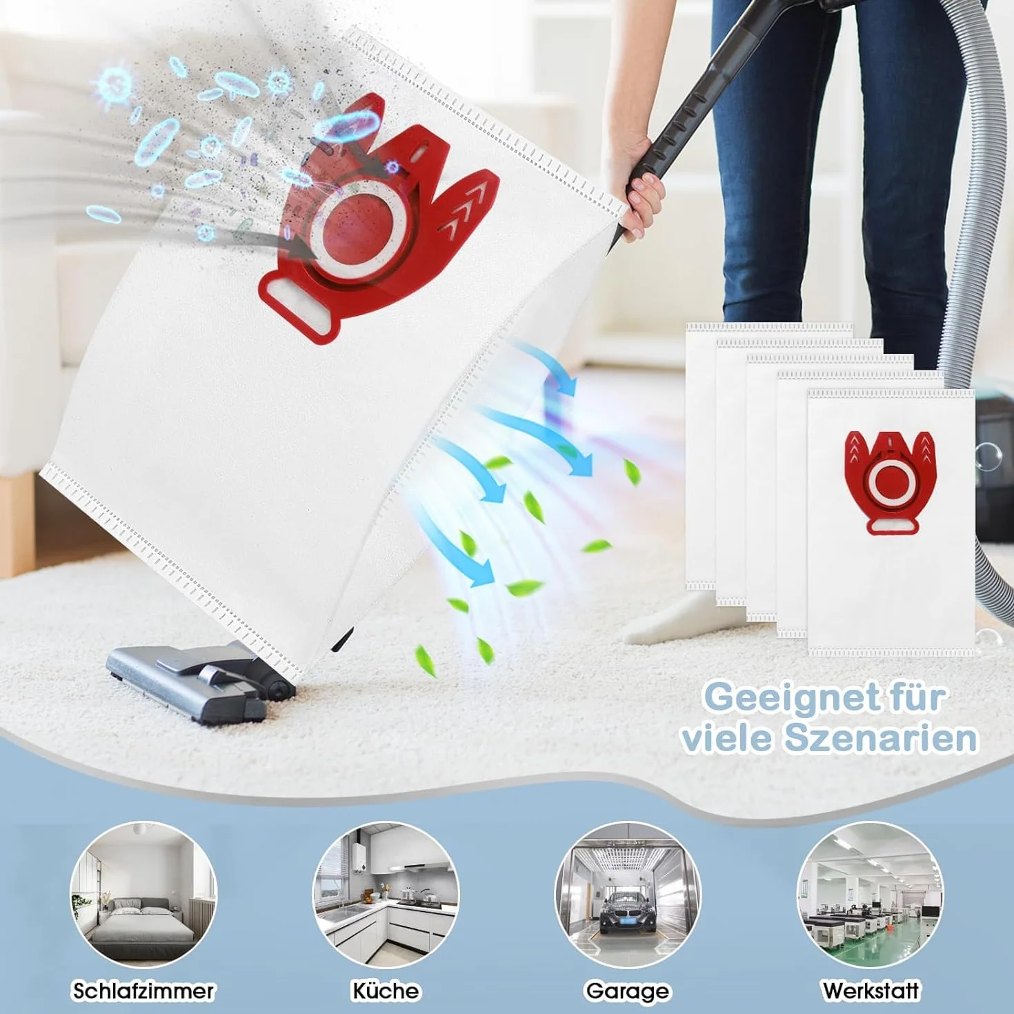 15 sacchetti per aspirapolvere Miele Compact C1 Compact C2 Serie Complete C1 S2 S3 S4 S5 S6 S7 con 2 filtri