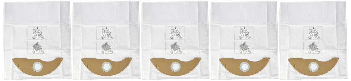 Kärcher Sacchetti filtranti in tessuto per aspiratori professionali NT22/1 Ap e NT22/1 Ap Te, 5 x, NT 22/1
