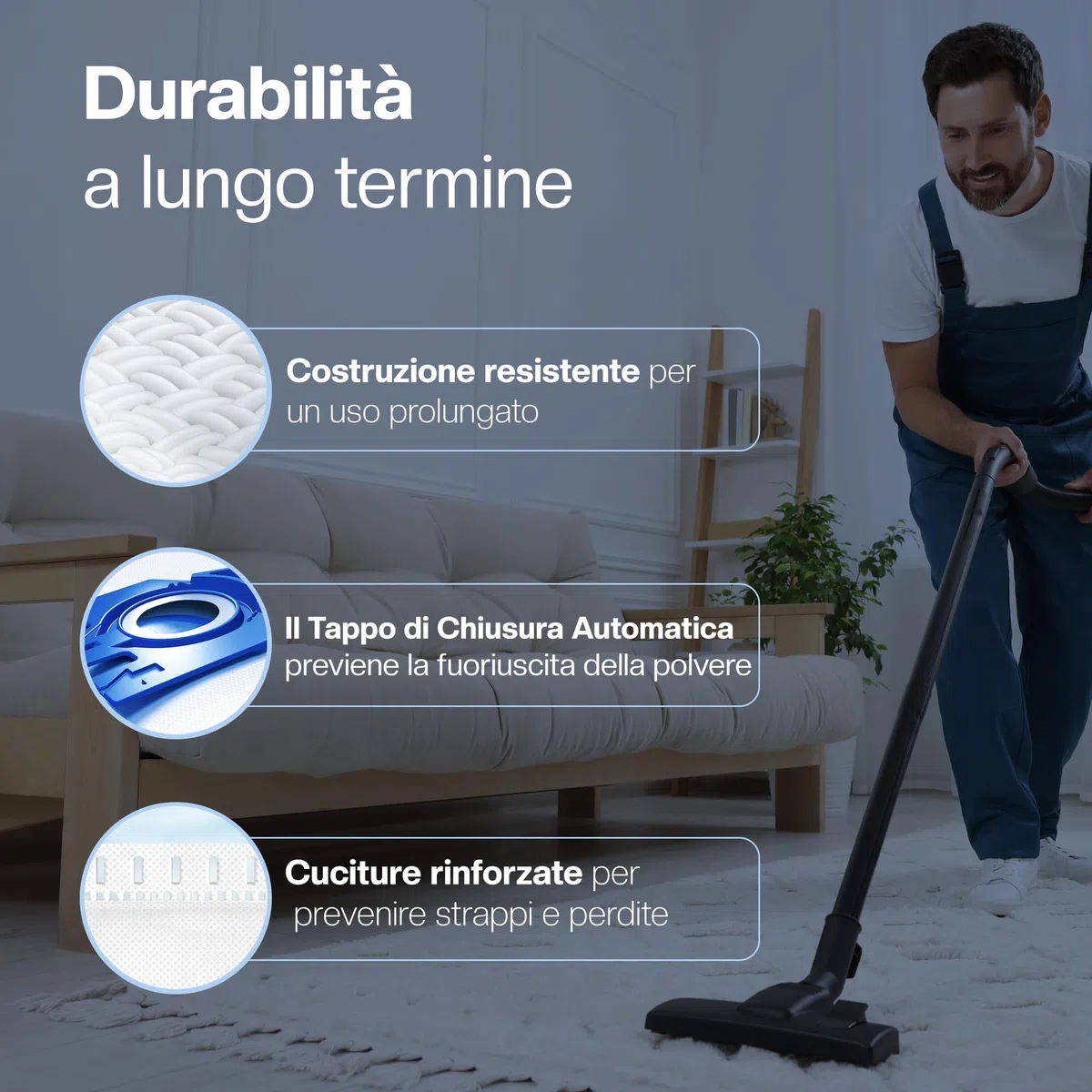 16 sacchetti per aspirapolvere Miele [Complete C3 & C2, Classic C1] sostituisce GN con 4 filtri motore e 4 aria di scarico [S8000, S5000, S2000, S800 & S600]