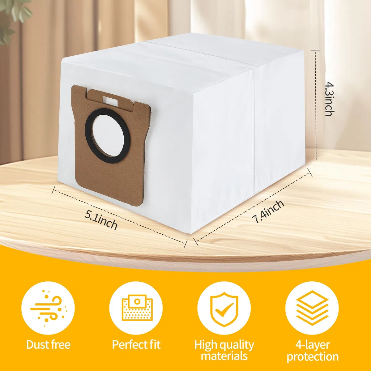 Confezione da 16 sacchetti per la polvere per Dreame L10s Ultra / L10 Ultra / L20 Ultra, per Xiaomi X10+ / X20+, grande capacità 2,5L, adatti per il set di accessori per sacchetti per Xiaomi e Dreame