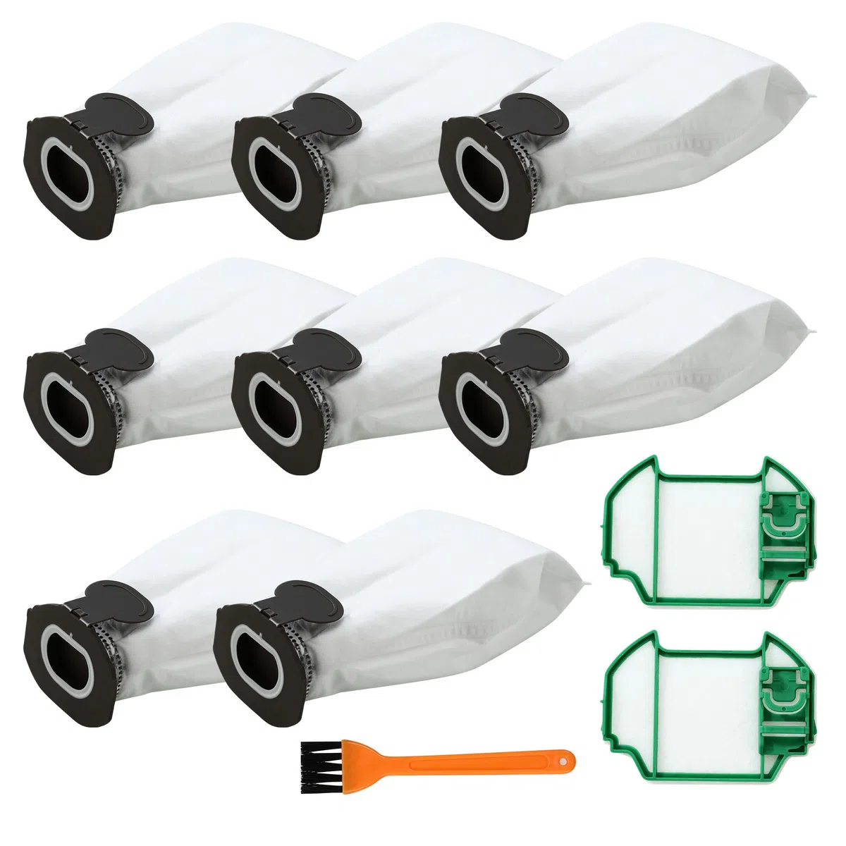 8 sacchetti per aspirapolvere per vorwerk kobold vk7 fp7, sacchetti da filtro avanzato pezzi di ricambio, sacchetto di polvere di ricambio con aspirapolvere VK7 FP7