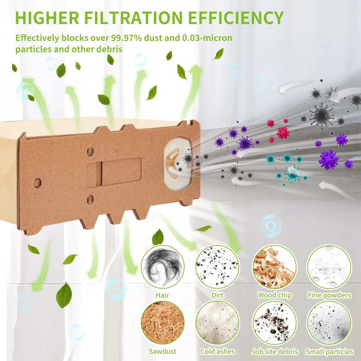 8 Sacchetti per Aspirapolvere vorwerk folletto VK130 VK131