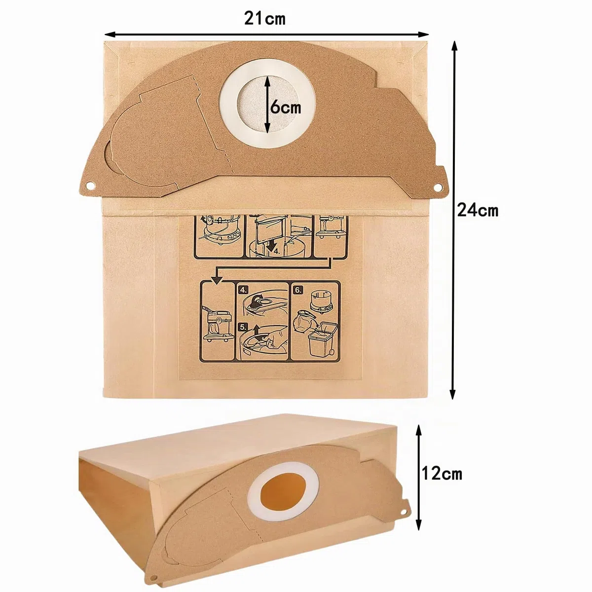 HIYOUNG 20 sacchetti per aspirapolvere Kärcher WD2, sacchetti 6.904-322.0, sacchetti WD2 Premium MV2 WD 2.200-WD 2.550 sacchetti filtro carta A2004 A2054 A2099