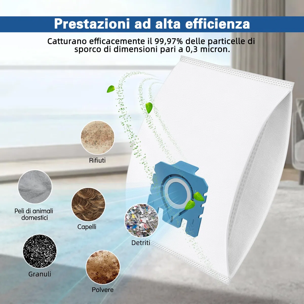 12 Sacchetti per Miele GN Sacchetti per Aspirapolvere Classic C1 Complete C2 C3, S2 S5 S8 Series 3D Efficiency Sacchetto Polvere con 4 Filtro di Protezione Motore 4 Filtro di Scarico 9917730 10123210