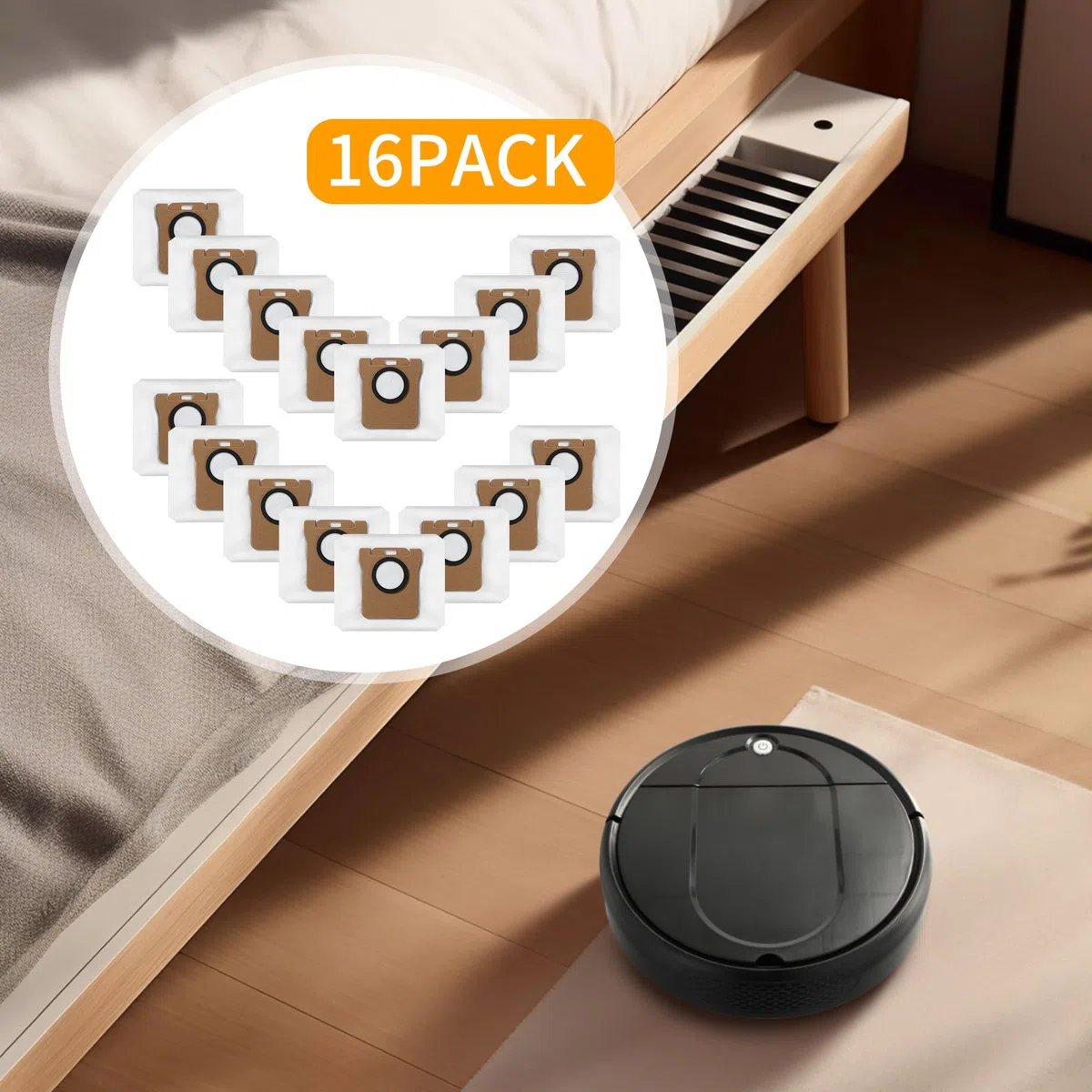 Confezione da 16 sacchetti per la polvere per Dreame L10s Ultra / L10 Ultra / L20 Ultra, per Xiaomi X10+ / X20+, grande capacità 2,5L, adatti per il set di accessori per sacchetti per Xiaomi e Dreame