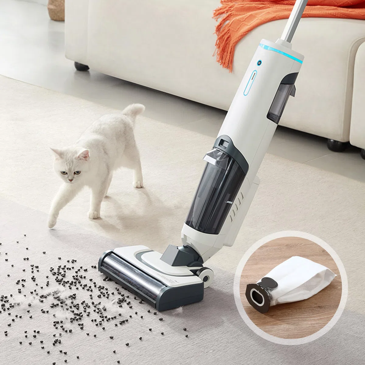 8 sacchetti per aspirapolvere per vorwerk kobold vk7 fp7, sacchetti da filtro avanzato pezzi di ricambio, sacchetto di polvere di ricambio con aspirapolvere VK7 FP7
