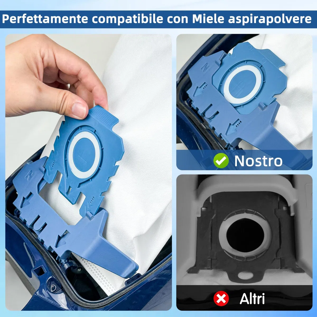 12 Sacchetti per Miele GN Sacchetti per Aspirapolvere Classic C1 Complete C2 C3, S2 S5 S8 Series 3D Efficiency Sacchetto Polvere con 4 Filtro di Protezione Motore 4 Filtro di Scarico 9917730 10123210