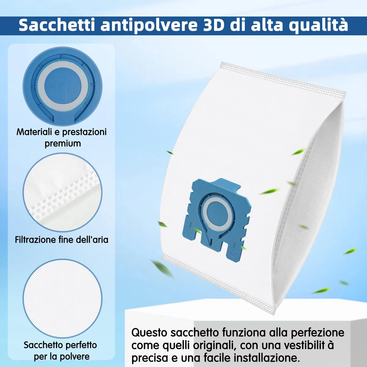 12 Sacchetti per Miele GN Sacchetti per Aspirapolvere Classic C1 Complete C2 C3, S2 S5 S8 Series 3D Efficiency Sacchetto Polvere con 4 Filtro di Protezione Motore 4 Filtro di Scarico 9917730 10123210