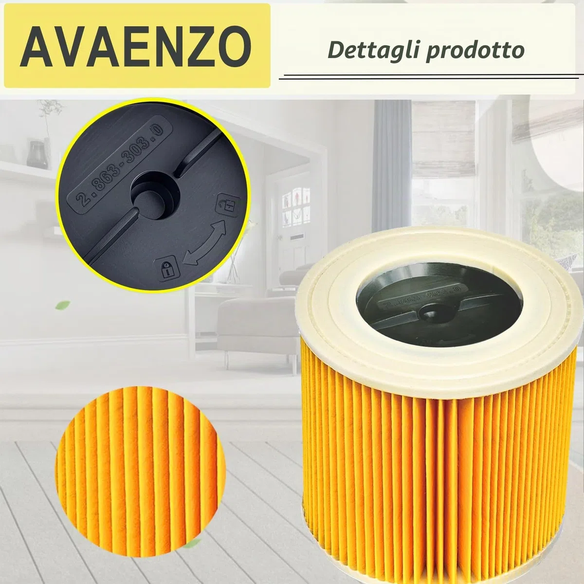12 Sacchetti 6.959-130.0 1 Filtro a Cartuccia per Kärcher WD3 WD3 Premium MV3 SE 4001 SE 4002 WD3.200, ricambio per aspirapolvere 6.414-552.0