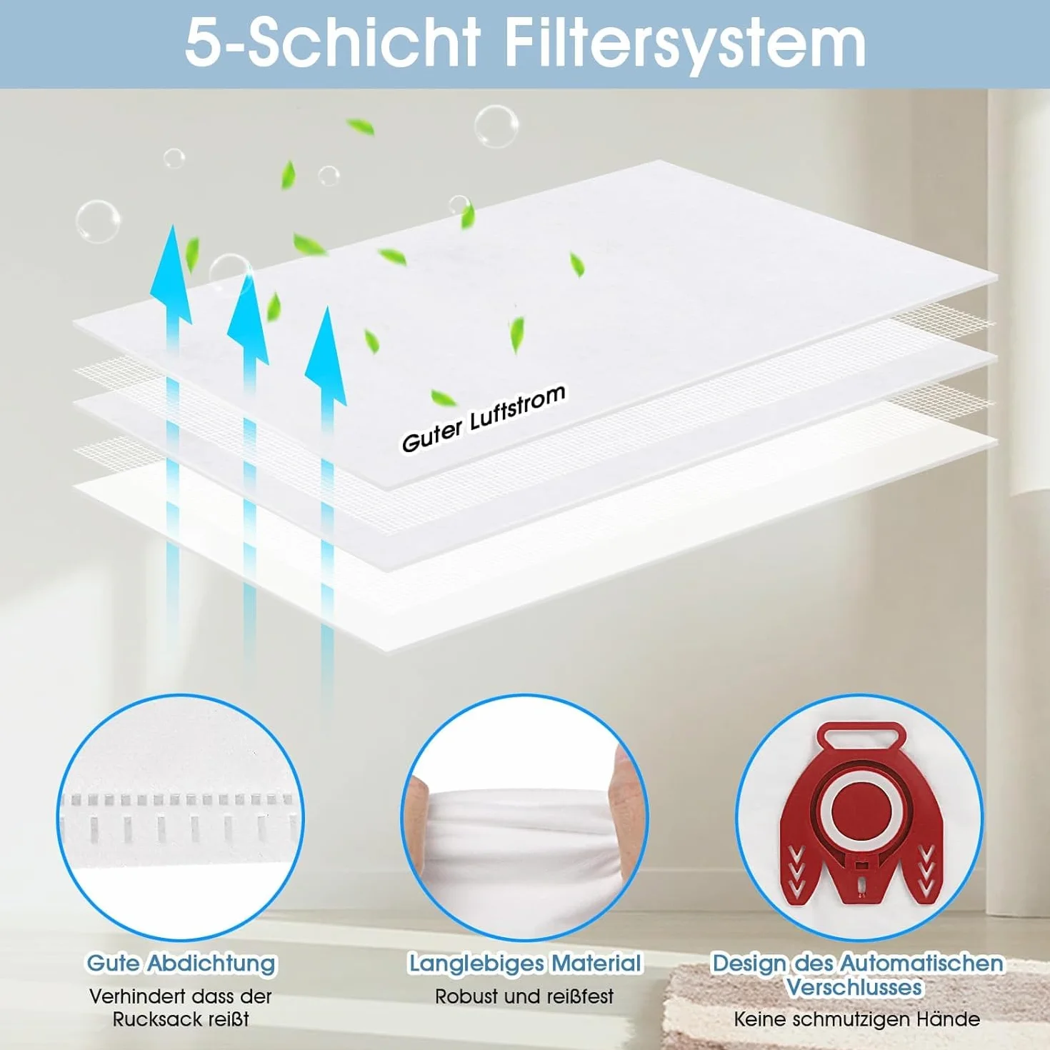 15 sacchetti per aspirapolvere Miele Compact C1 Compact C2 Serie Complete C1 S2 S3 S4 S5 S6 S7 con 2 filtri