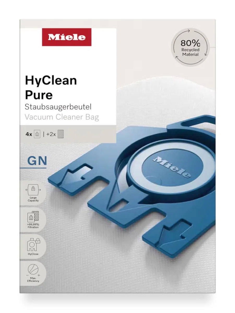 Miele 12281680 HyClean 3D Efficiency GN - Sacchetti per aspirapolvere Miele, confezione da 4