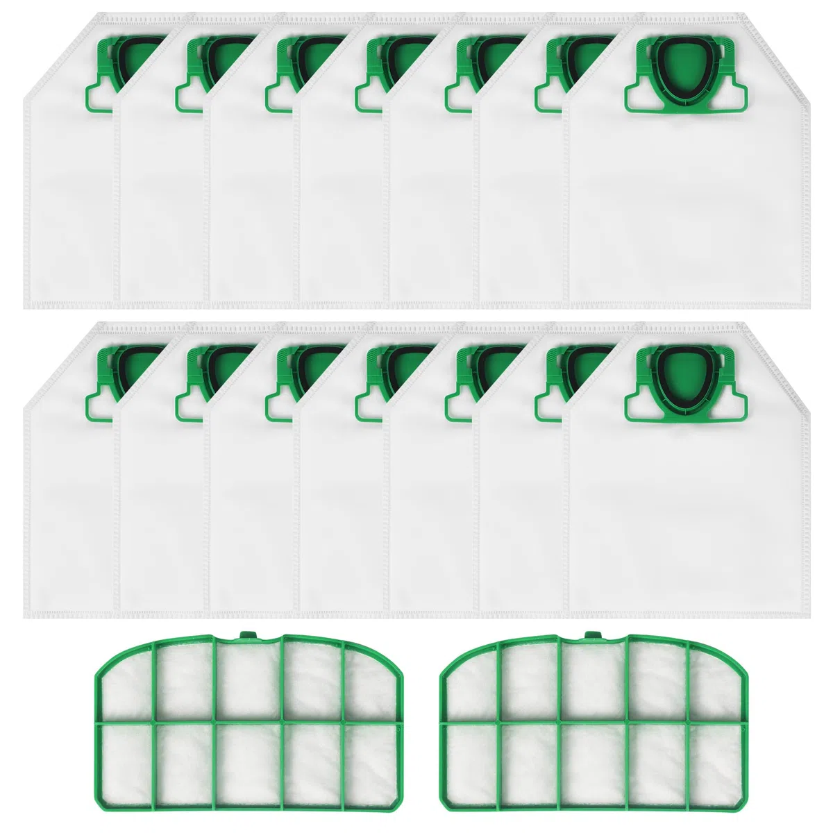 14 Sacchetti per Vorwerk VK200 FP200 Sacchetti per Aspirapolvere, Sacchetti Aspirapolvere per Vorwerk VK200 e 2 Filtri HEPA, Sacchetto per la Polvere in Microfibra
