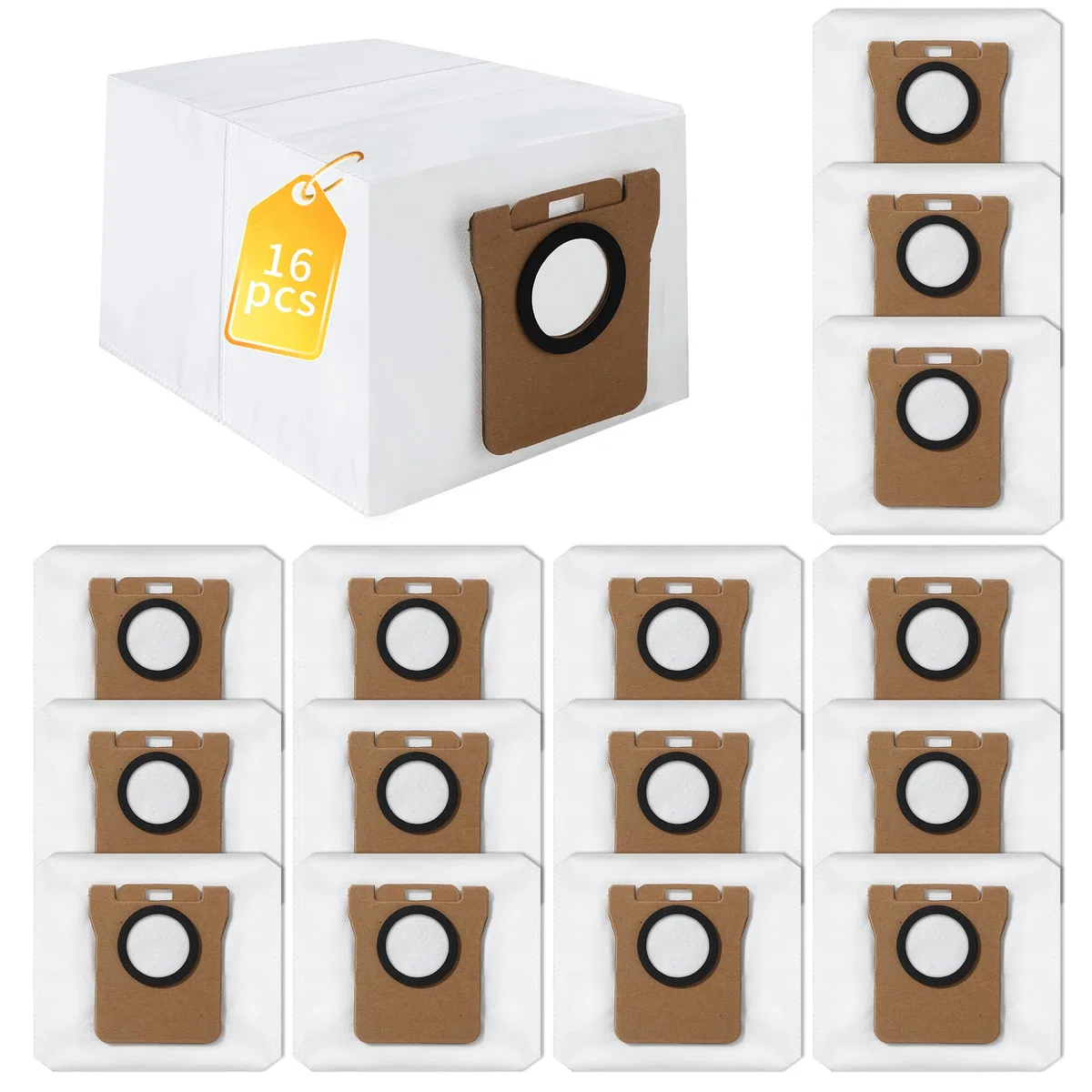 Confezione da 16 sacchetti per la polvere per Dreame L10s Ultra / L10 Ultra / L20 Ultra, per Xiaomi X10+ / X20+, grande capacità 2,5L, adatti per il set di accessori per sacchetti per Xiaomi e Dreame