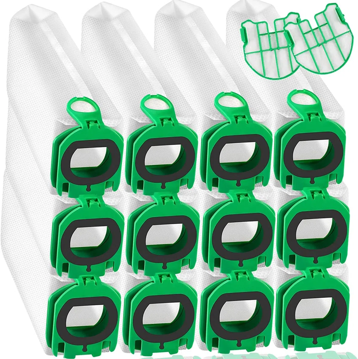 12 Sacchetti per Folletto VB100 FP100, Sacchetto Filtro Aspirapolvere Parti di Ricambio di Accessori Kit per Vorwerk Kobold VB 100 FP 100 Sacchi