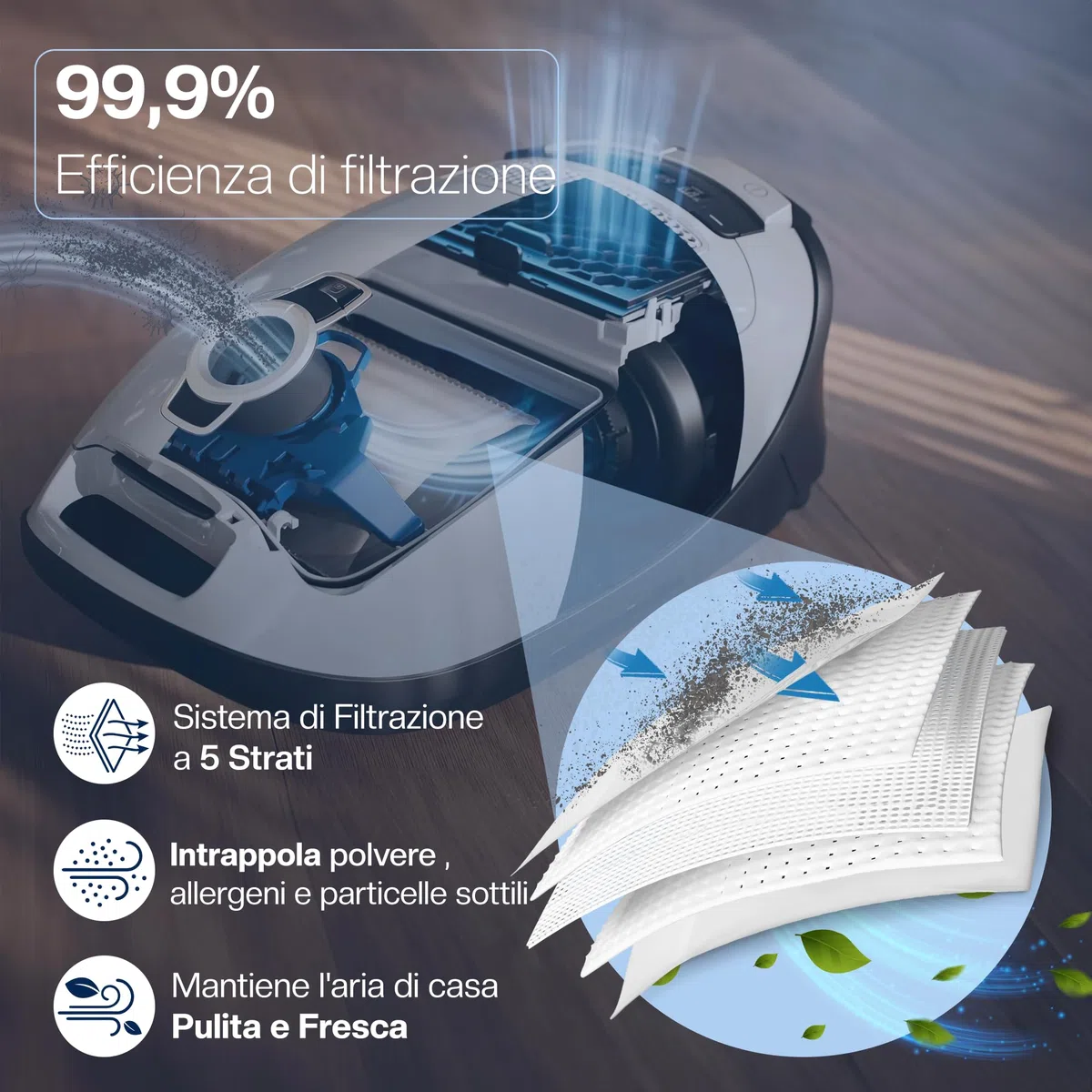 16 sacchetti per aspirapolvere Miele [Complete C3 & C2, Classic C1] sostituisce GN con 4 filtri motore e 4 aria di scarico [S8000, S5000, S2000, S800 & S600]