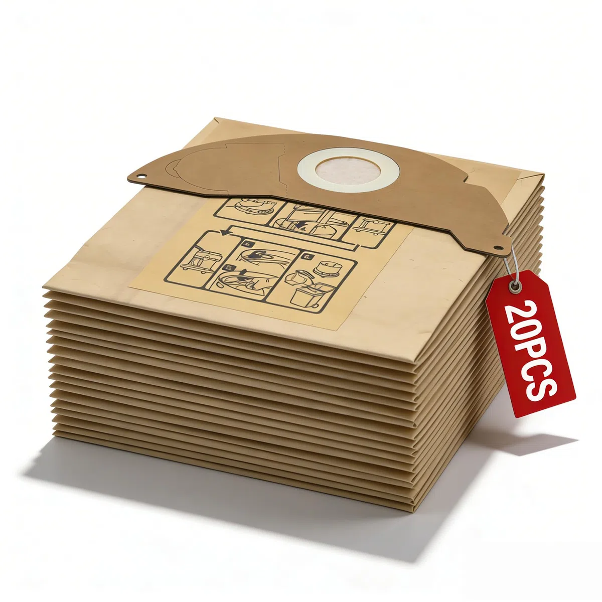 HIYOUNG 20 sacchetti per aspirapolvere Kärcher WD2, sacchetti 6.904-322.0, sacchetti WD2 Premium MV2 WD 2.200-WD 2.550 sacchetti filtro carta A2004 A2054 A2099