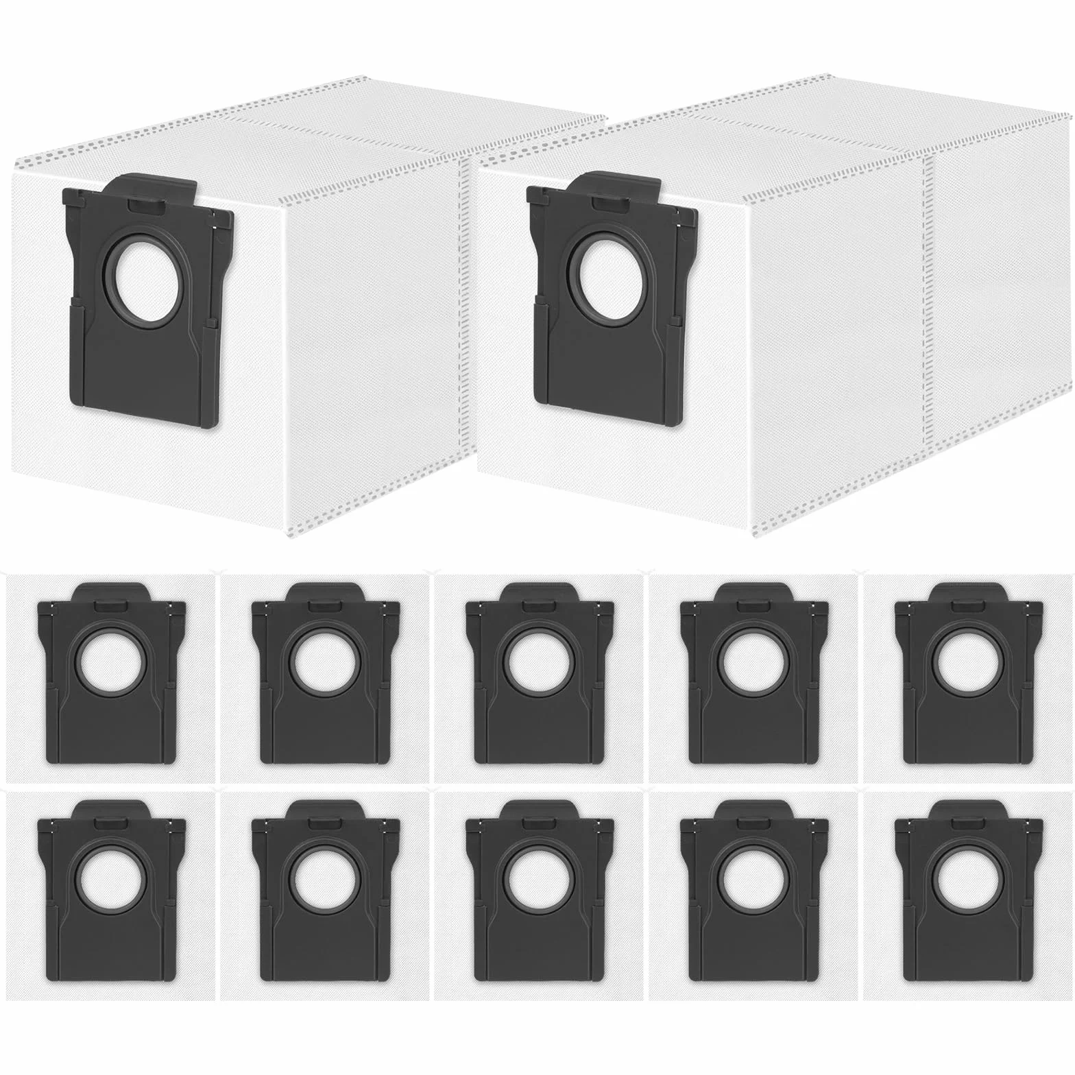 12 Sacchetti Polvere per Dreame L10/L40/L50/L40s/L50s/AE/L10s Pro Ultra, L20/X40/X50/Aqua10 Ultra, per Mova S70/E30/E40/P50/P50s/Z60 Ultra Aspirapolvere, Sacchetto Ricambio Grande Capacità da 3,2L
