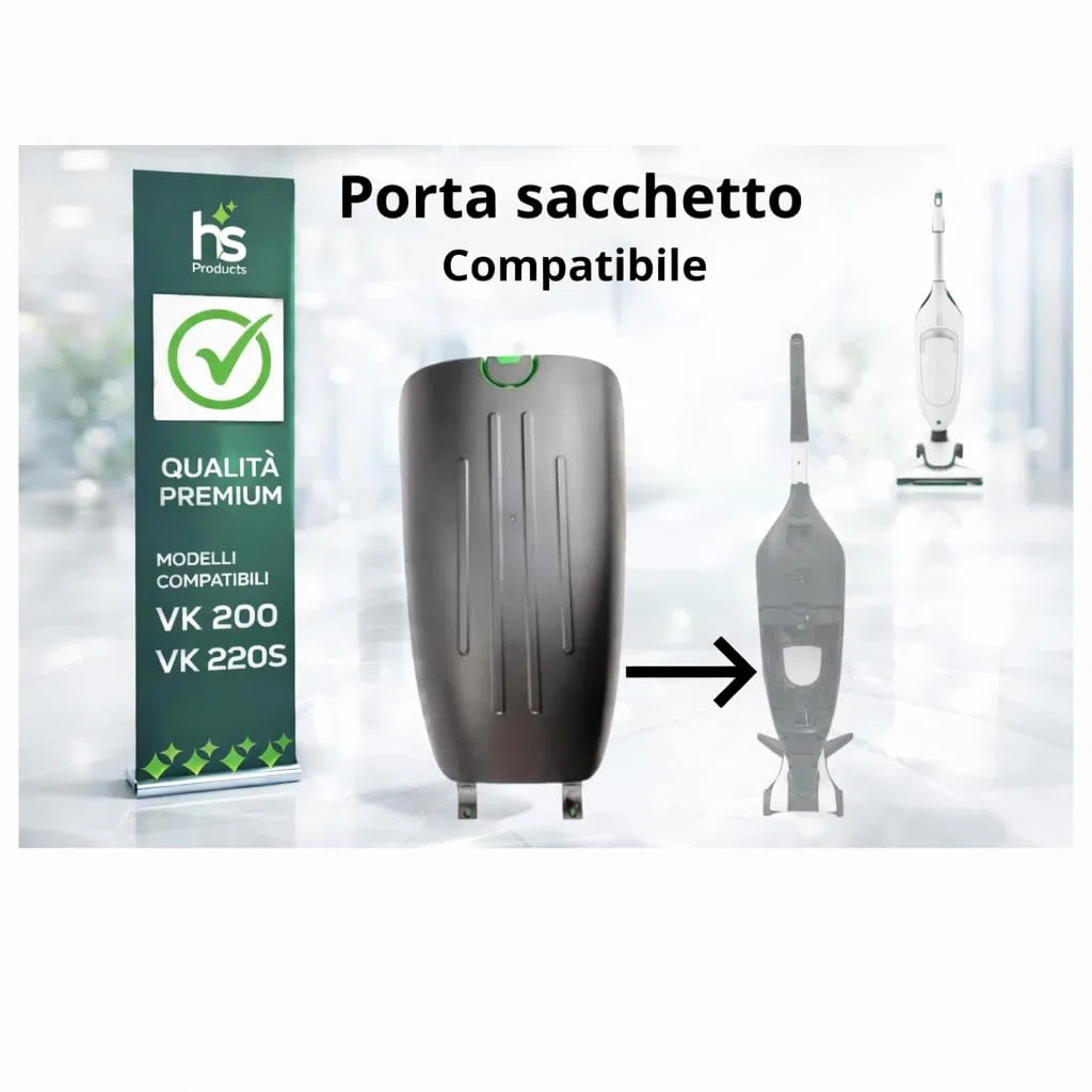 Sportello Unità Filtro Compatibile per Folletto VK200/VK220s – Porta Sacchetto di Ricambio Premium – Accessorio Aspirapolvere