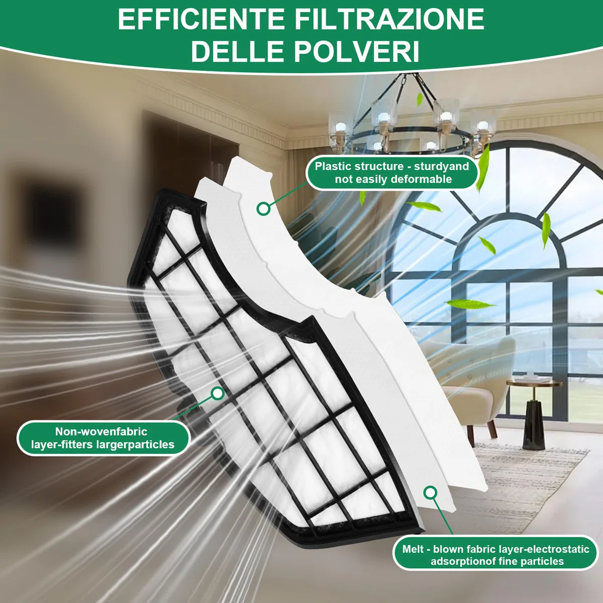 12 sacchetti per la polvere adatti per Vorwerk Kobold VK140, VK150, FP140, FP150 + 2 filtri. Sacchetti filtranti in microfibra ad alta efficienza, resistenti allo strappo e all'abrasione
