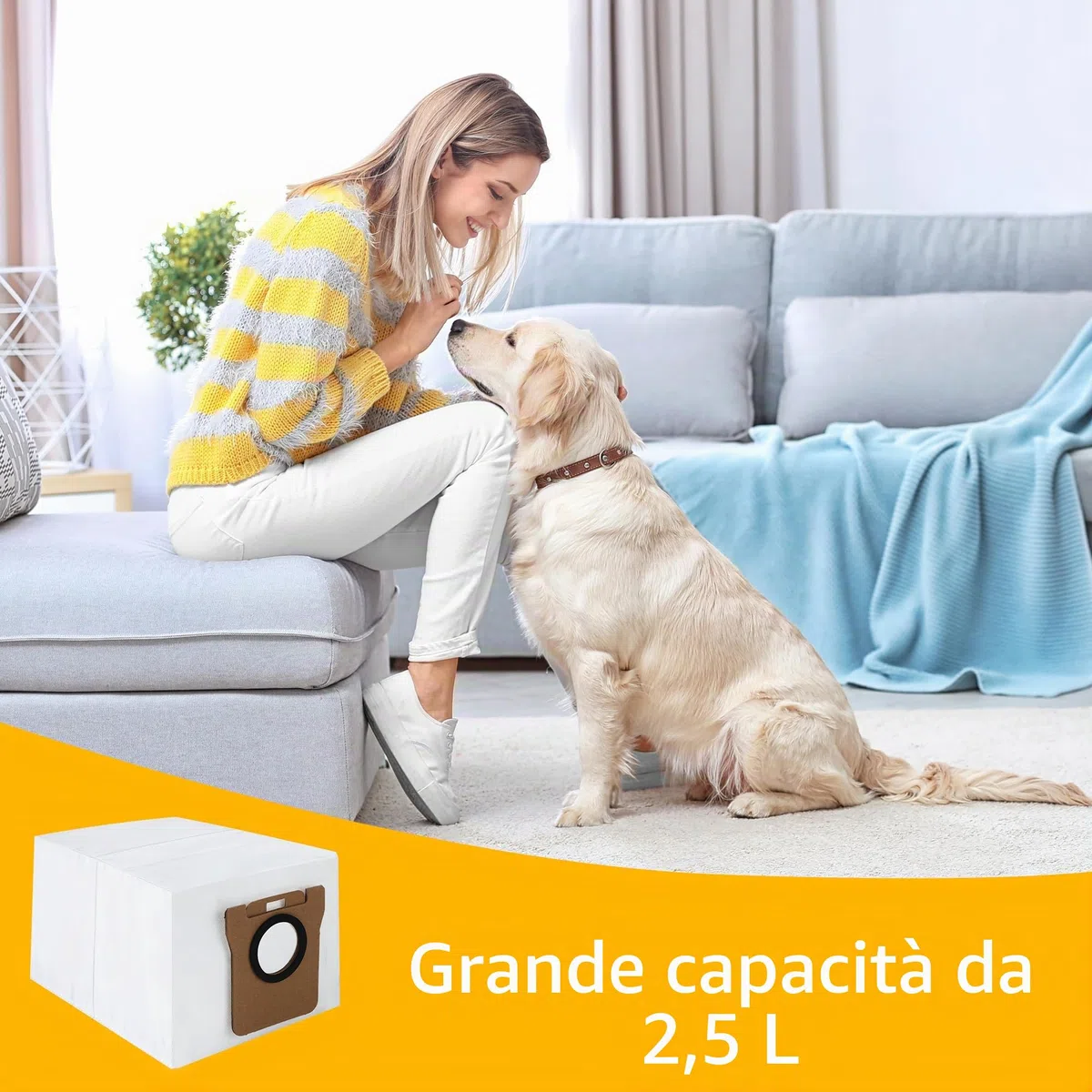 Confezione da 16 sacchetti per la polvere per Dreame L10s Ultra / L10 Ultra / L20 Ultra, per Xiaomi X10+ / X20+, grande capacità 2,5L, adatti per il set di accessori per sacchetti per Xiaomi e Dreame